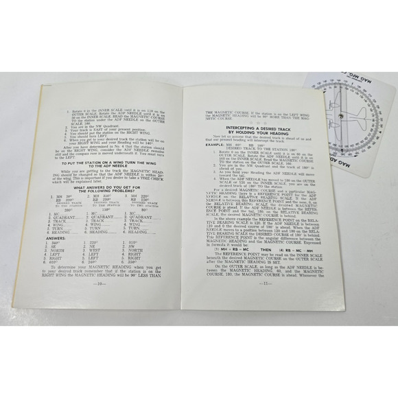 Vintage Mag MFG Co Mag ADF Computer Scale Manual Flight Calculator Manual 1962 - Picture 4 of 4